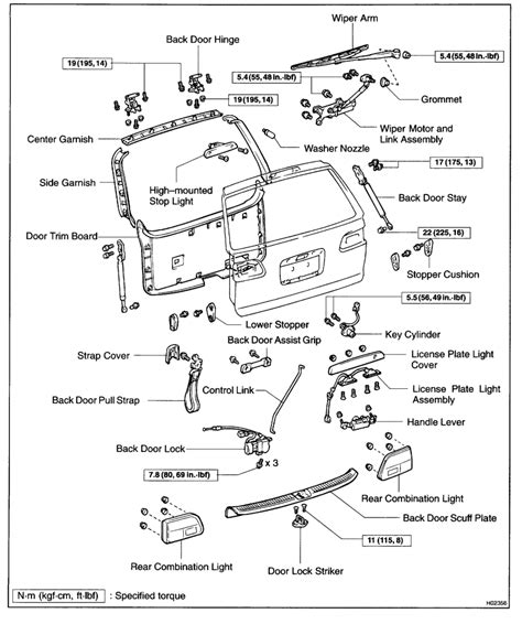 toyota sienna body parts diagram.